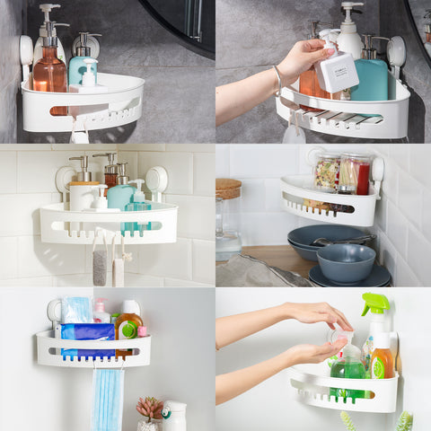 Corner Shower Caddy (Suction Cup No-Drilling) holds 10kg – TBM Trading  Limited