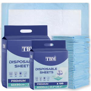 Incontinence Bed Pads – 2Pack of 100 (60x90cm)