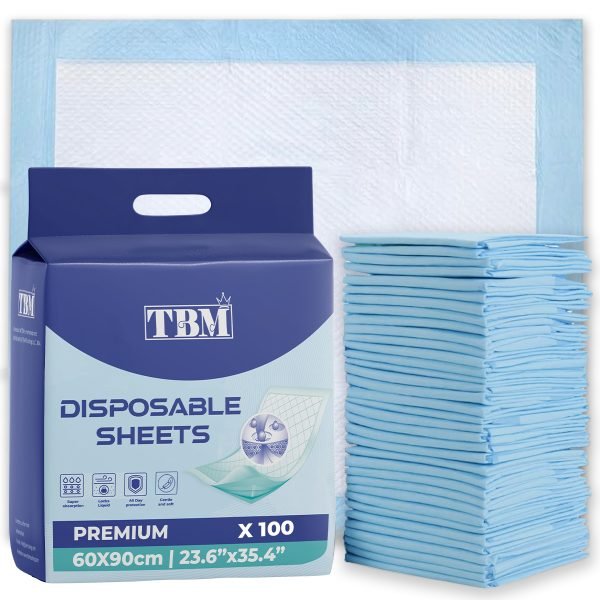 Disposable Incontinence Bed Pads — Pack of 100 (60x90cm) | UK, Free ...